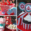 Vintage Carnival Circus Party Printables Collection - Aqua Red